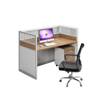 美瑞欧 单人位办公桌椅 1200*1100*600mm 桌面高750mm 含单人柜和椅子 含安装(单位:套)货期9天