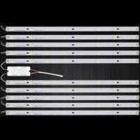 艾克心 led吸顶灯替换长条灯芯带磁铁长方形改造灯带条白光灯片 41CM一拖十90W 10条/套 5套/组(单位:组)