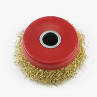 奥托多尔 钢丝刷钢丝轮打磨除锈抛光角磨机电动碗型打磨轮 红色 特厚120克 16孔 10个/组(单位:组)