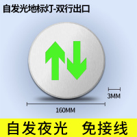 美瑞欧 免接电疏散指示灯自发光荧光消防地标灯嵌入式指示牌 不锈钢双向直行出口160MM*3MM 10个/组 (单位:组)