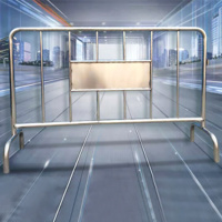 美瑞欧 不锈钢铁马护栏排队围栏隔离栏 201材质38外管1*1.5m带牌 标厚1.0(贴膜LOGO)(单位:个)货期7天