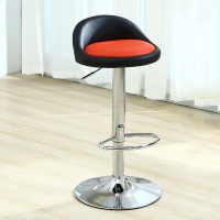 美瑞欧 高脚吧台椅 PU-黑红色 电镀脚 底盘38.5cm 2把/组(单位:组)