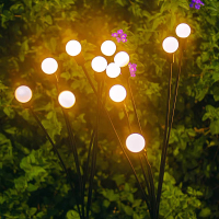 汇特益 LED太阳能萤火虫庭院灯户外防水氛围装饰景观 地插8头暖光 8只/组(单位:组)