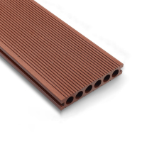 奥托多尔 户外塑木地板 新一代圆孔红木色 尺寸140*3000mm 厚度25mm 含卡扣螺丝 10块/组(单位:组)