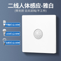 艾克心 人体感应开关 150W二线人体感应-雅白 10个/组(单位:组)