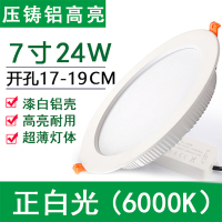 汇特益 筒灯 超亮铝 7寸24W 正白光 灯面21cm[开孔17-19CM](单位:个)