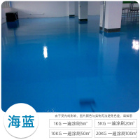 迅彩 环氧树脂地坪漆耐磨自流平水泥地面漆油性户外室外地板漆地平油漆 海蓝色 20KG(单位:桶)