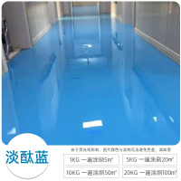 迅彩 环氧树脂地坪漆耐磨自流平水泥地面漆油性户外室外地板漆地平油漆 淡酞蓝色 20KG(单位:桶)