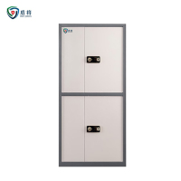 盾将通双节指纹保密柜档案柜钢制办公柜文件柜保险柜蓝驼色 208LT