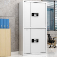 灵龙八方保密文件柜加厚通双节电子密码柜档案柜资料保管柜凭证柜 灰白
