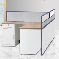 盾将工作桌办公桌简约现代屏风隔断电脑桌子卡座 L型单人工作位