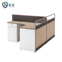 盾将职员办公桌简约现代屏风隔断电脑桌子卡座职员桌 T型两人工作位