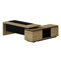 盾将办公桌现代简约电脑带柜单人大班台经理主管桌2.4米(左副柜)