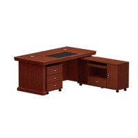 盾将办公桌油漆家具老板桌大班台经理桌含副柜活动小柜1800*900*760MM