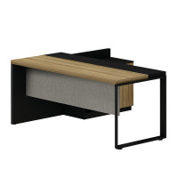 盾将办公桌老板桌现代电脑带柜单人大班台总裁经理桌1.8米(左副柜)