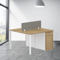 盾将办公桌双人位电脑桌简约现代板式1.2米电脑桌