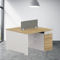 盾将双人办公桌电脑桌简约现代板式1.4米电脑桌