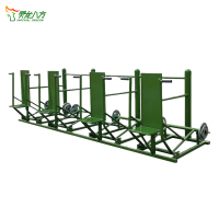 灵龙八方 坐推组合训练器 大型体能训练器材力量组合室外器械(含90kg杠铃片)S-010