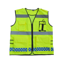 君灵景天 反光背心马甲牛津布晶格反光条交通施工警示服执勤马夹反光衣 牛津布 180