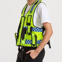 君灵景天 反光背心 反光衣汽车交通警示环卫施工执勤反光服马甲多口袋 摇篮布 190