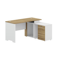 盾将办公桌单人电脑桌简约现代板式1.4米电脑桌(左)