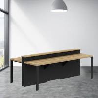 盾将会议桌阅读台长桌小型板式洽谈培训办公桌工作台2.4米会议桌