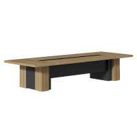 盾将会议桌长桌小型板式洽谈培训办公桌工作台3.8米会议桌