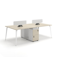 盾将办公桌职员桌简约办公室屏风员工位 2.8米四人位职员桌