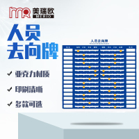 美瑞欧 六十人版亚克力人员去向牌科室公告栏办公室标识牌在岗状态牌开会外出提示牌子可更换60*90cm