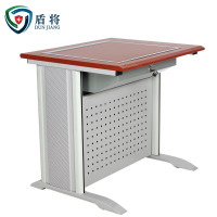 盾将翻转电脑桌多媒体办公桌22寸隐藏式学习培训桌浅樱桃色FZ35 单人