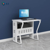 盾将半封闭电脑桌 多媒体教学培训电脑桌钢制办公学习桌 蝴蝶腿单人 DJ-LFF-E01