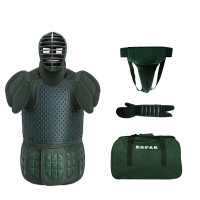 恒德升 2017款网状面罩刺杀护具5件套迷彩 模拟格斗对抗训练护具套装 HDS-XT-018