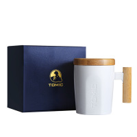 特美刻 TCL1329 手柄陶瓷杯 400ML 白色