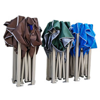 奥托多尔 户外四脚帐篷广告棚3mx3m加厚防雨遮阳棚伞 折叠太阳伞遮阳雨棚子 棕色