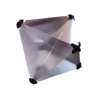 探世界 角反射器雷达反射器带支架铝制训练雷达反射器 18英寸带支架