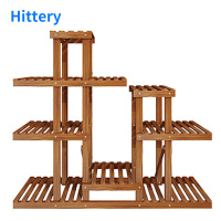 Hittery木花架客厅室内阳台落地木制花盆架子多层加固款1070*250*950mm