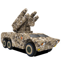 将鹰 充气假目标 训练模拟假目标仿真充气模型 红旗7B防空导弹车-荒漠数码迷彩