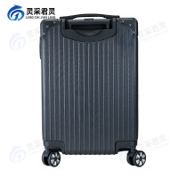 灵采君灵铝框行李箱结实耐用高颜值密码箱大容量旅行子夜黑20英寸拉链款