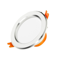 佛山照明(FSL) LED嵌入式天花筒灯 2.5寸5W 白银边/开孔7.5-9CM 4000k(暖白光)(单位:个)