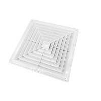 艾克心 天花板吊顶pvc塑料百叶风口方形散流器 面板尺寸593*593mm(开孔550x550mm)(单位:个)