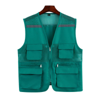 美瑞欧 工作服马甲 透气网状反光马甲 绿色(多口袋反光)4XL 100件/组 定制logo(单位:组)货期4天