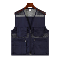 美瑞欧 工作服马甲 透气网状反光马甲 藏青色(多口袋反光)3XL 10件/组 定制logo(单位:组)货期4天