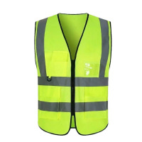 Hittery 反光背心反光马甲 针织布 荧光绿 均码 不含定制印字 10件/组(单位:组)