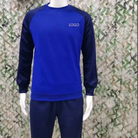奥托多尔 长袖体能训练服套装 蓝色 前后印logo 长袖上衣+长裤一套 10套/组 定制(单位:组)货期4天