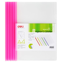 得力(deli) 5539彩色拉杆夹抽杆文件夹 侧宽9mm A4 5只/包 10包/组(单位:组)货期4天