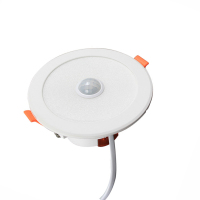 艾克心 led嵌入式筒灯 人体感应灯 红外感应(含智能光控)3.5寸7W白光开孔90-105mm 50个/组(单位:组)