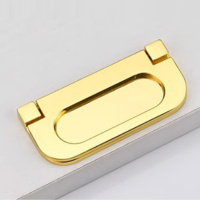 美瑞欧 免打孔抽屉拉手隐形拉手 锌合金-4X8-亮光色 孔距64mm长75*宽35*厚4mm 5个/组(单位:组)