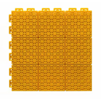 艾克心 悬浮地板塑胶户外运动地板 九宫格普及球场常用款式 34*34cm地板厚度1.6cm 橙色 5平方/组(单位:组)