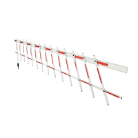 美瑞欧 道闸杆栅栏停车场起降杆通用道闸栏杆 尺寸长4米高1.2米中高0.75米 白色 定制 (单位:套)货期7天