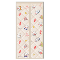 奥托多尔 冬季棉门帘[磁性自吸]加厚PU皮招财猫(三边加宽魔术贴)120*210CM(单位:套)货期4天